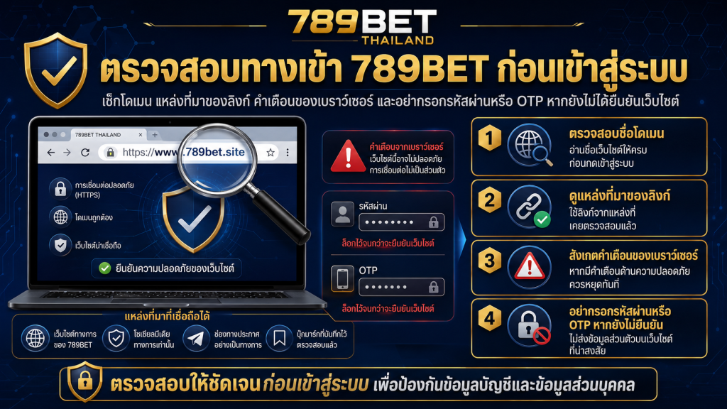 แนวทางตรวจสอบทางเข้า 789BET ก่อนเข้าสู่ระบบและกรอกข้อมูลบัญชี